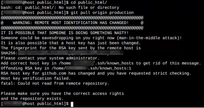 Fix Host Key Verification Failed