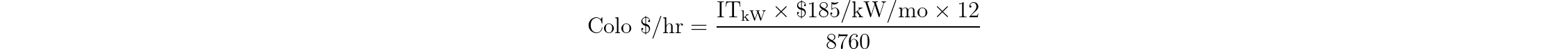 Colocation Formula