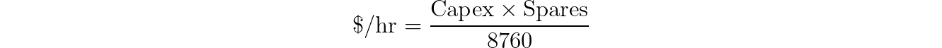 Spares Formula