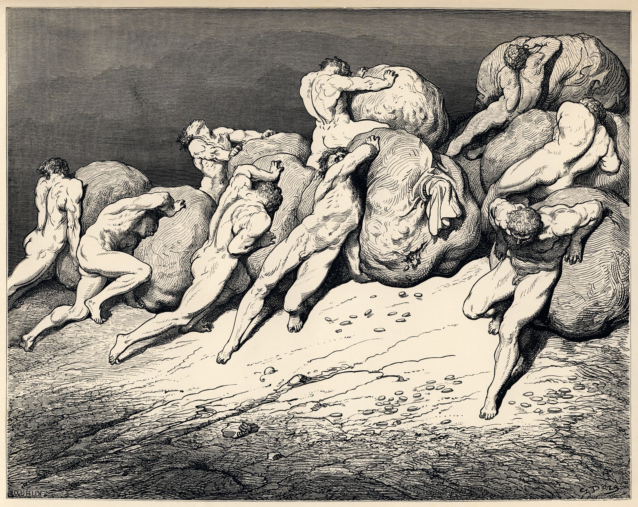 Just one more level. Gustave Doré's illustration from Dante's Inferno. Image from Wikipedia.