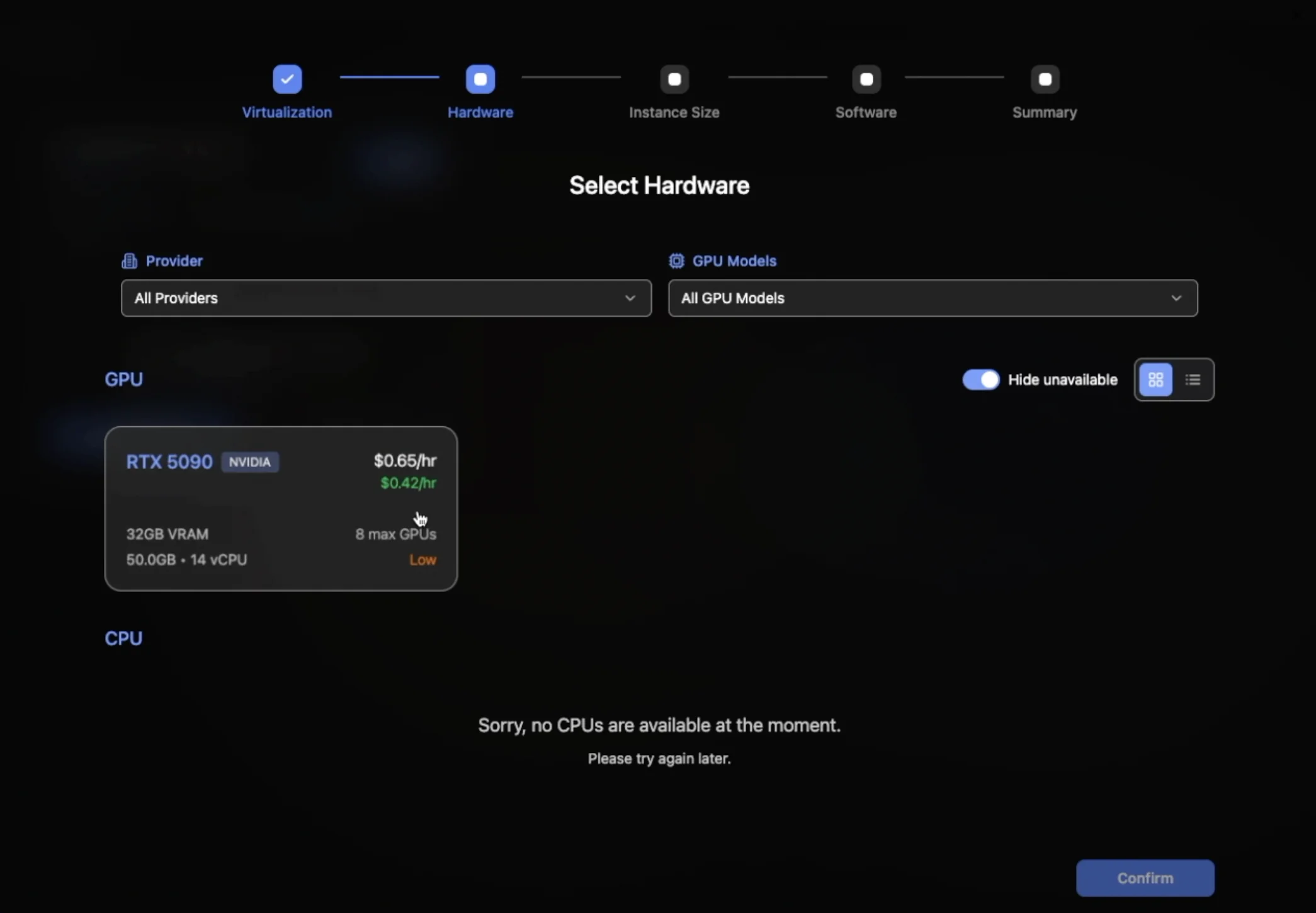 Rent RTX 5090 on CloudRift
