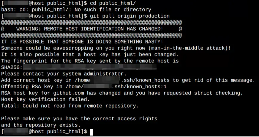 Fix Host Key Verification Failed