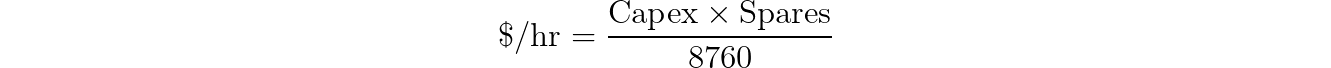 Spares Formula