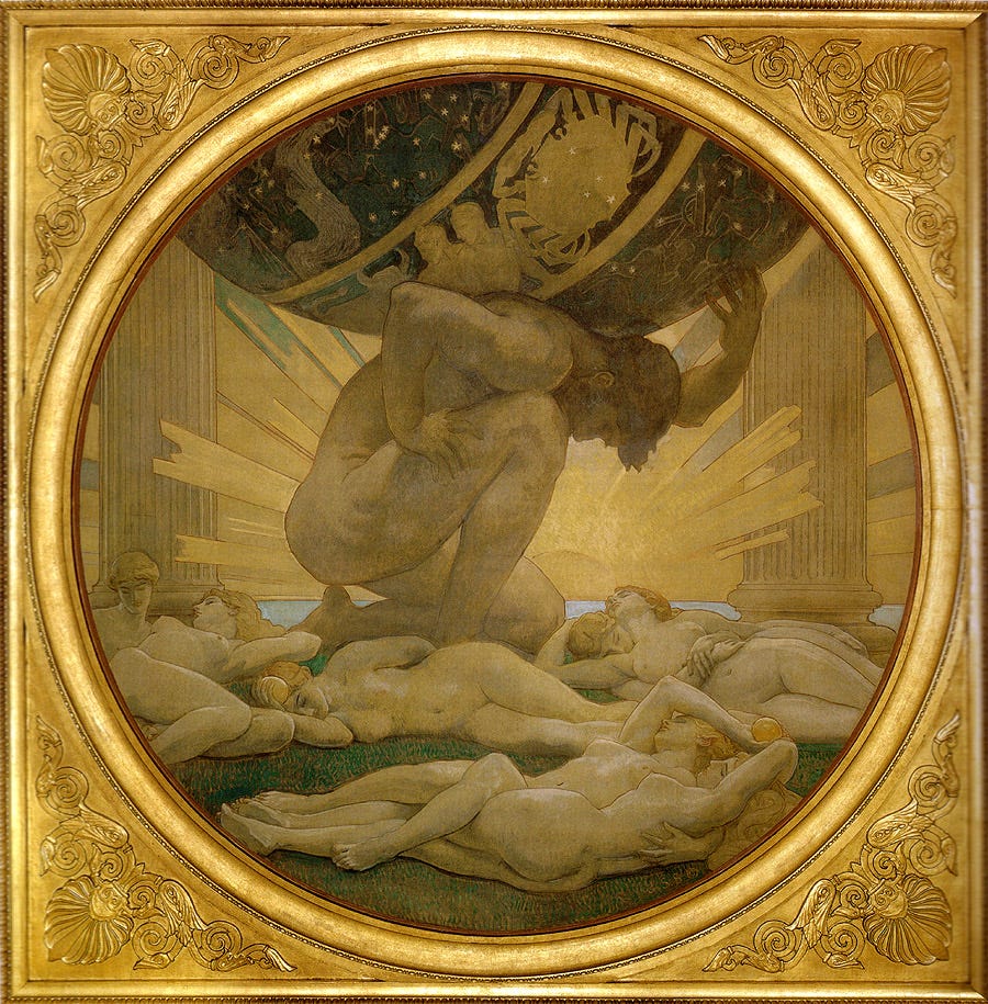 Atlas and the Hesperides by John Singer Sargent (1925). Image from Wikipedia.