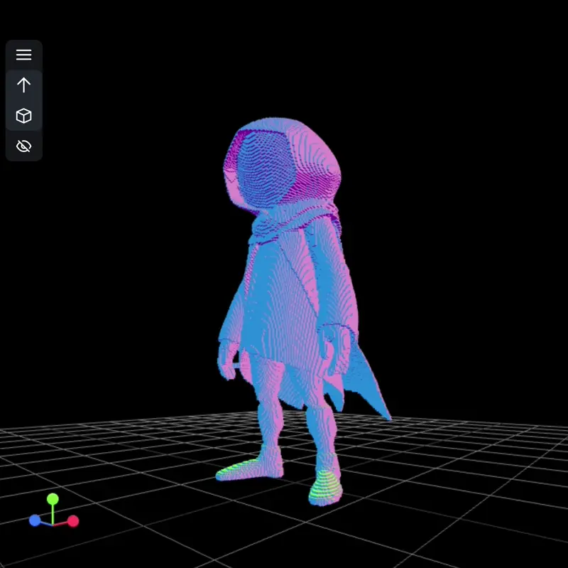 3D character model in viewer